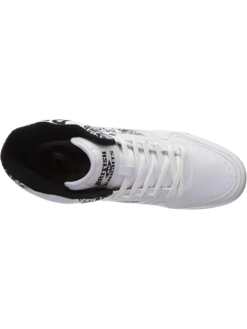 Womens White Black Tennis Shoes Casual Pull On High Top Athletic Running Sneaker